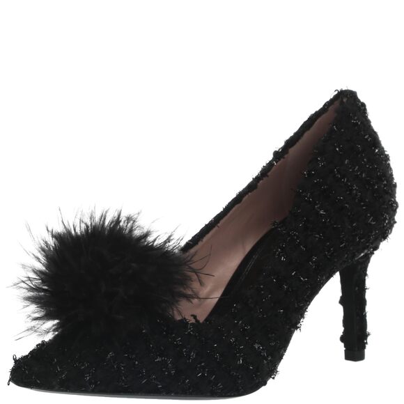 Kate Spade New York Women's Marabou Heel Pump Black 9